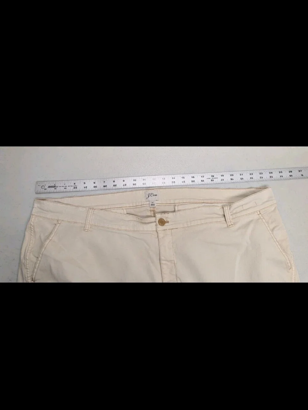 J Crew Vintage Straight Chino Pants 37 x 27 Beige Old Money Preppy #120t